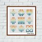 Celtic cross stitch ornaments easy embroidery sampler pattern