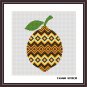 Lemon aztec ornament cute cross stitch embroidery design