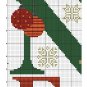 Noel Christmas ornaments cross stitch needlepoint pattern