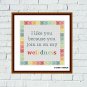 Weirdness funny quote cross stitch easy embroidery pattern