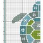 Geometric turtle cross stitch ornament design easy embroidery pattern