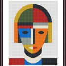 Abstract geometric woman Pop Art easy embroidery cross stitch