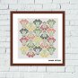 Vintage flower ornament simple cross stitch embroidery pattern