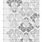 Vintage flower ornament simple cross stitch embroidery pattern