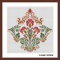 Vintage victorian flower cross stitch easy embroidery design