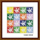 Abstract birds cute animals cross stitch easy embroidery design