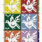 Abstract birds cute animals cross stitch easy embroidery design