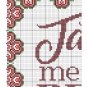 Take me to bed funny cross stitch quote easy embroidery pattern