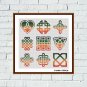 Cute celtic cross stitch orange ornament easy embroidery pattern