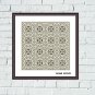 Easy beige vintage ornament cross stitch pattern