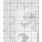 Blue vintage Art Nouveau flower ornament cross stitch embroidery pattern