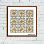 Cute yellow vintage celtic cross stitch ornament pattern