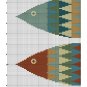 Scandinavian ornament fish easy cross stitch embroidery pattern