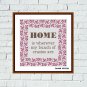 Home bunch of crazies funny quote cross stitch embroidery pattern