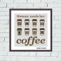 Mommy needs her coffee funny sarcastic kitchen cross stitch pattern