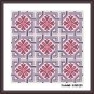 Violet modern Celtic ornaments easy cross stitch pattern