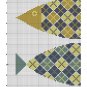 Cute tartan ornament Scottish fish easy cross stitch hand embroidery