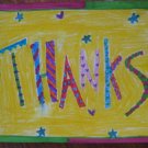 Colorful Thanks Handmade Card