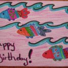 Happy Birthday Fish Handmade Card