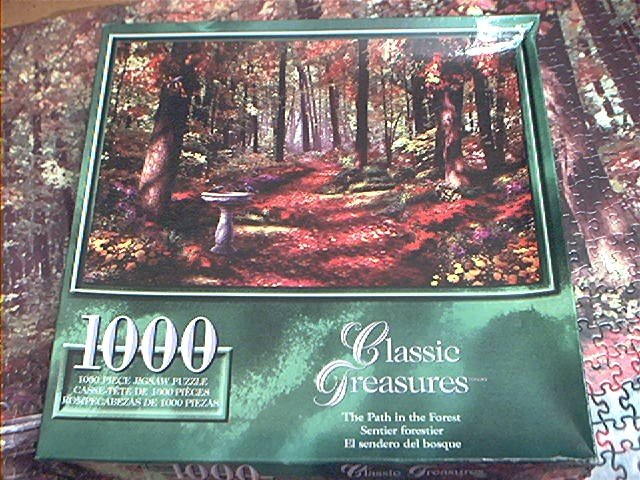 CLASSIC TREASURES JIGSAW PUZZLE~PATH IN FOREST~1000 PCS~COMPLETE~PRETTY ...