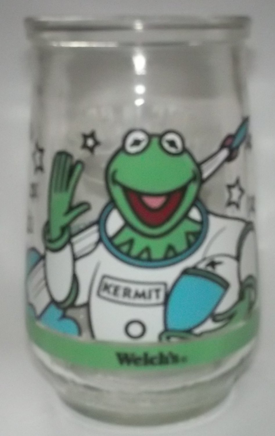 WELCH'S JAM JELLY JUICE COLLECTOR GLASS MUPPETS IN SPACEKERMIT THE