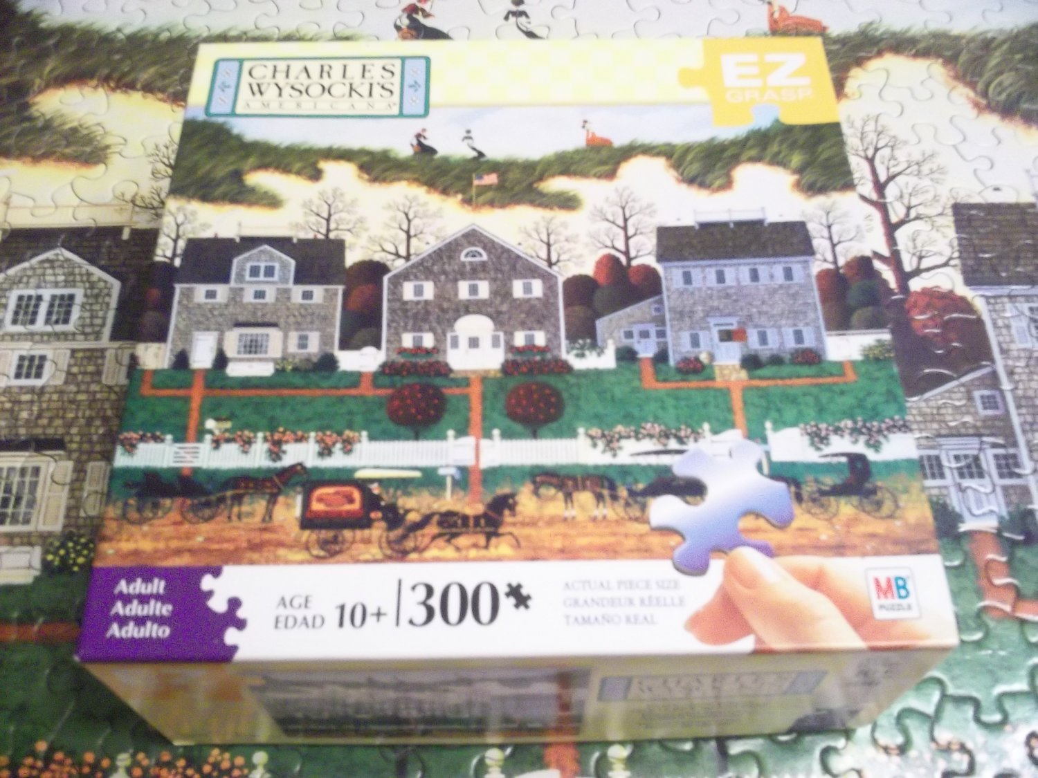 HASBRO CHARLES WYSOCKI EZ GRASP 300 JIGSAW PUZZLE~NANTUCKET WINDS~COMPLETE