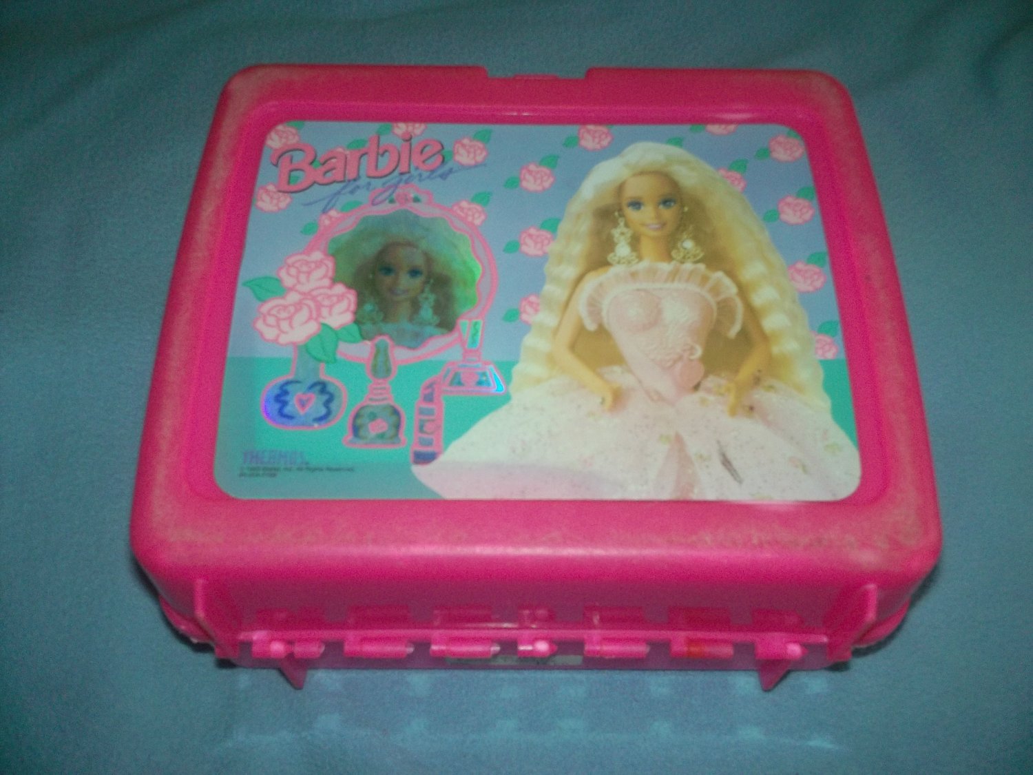 VINTAGE BARBIE FOR GIRLS~LUNCH BOX~PLASTIC~NO THERMOS~1993 MATTEL