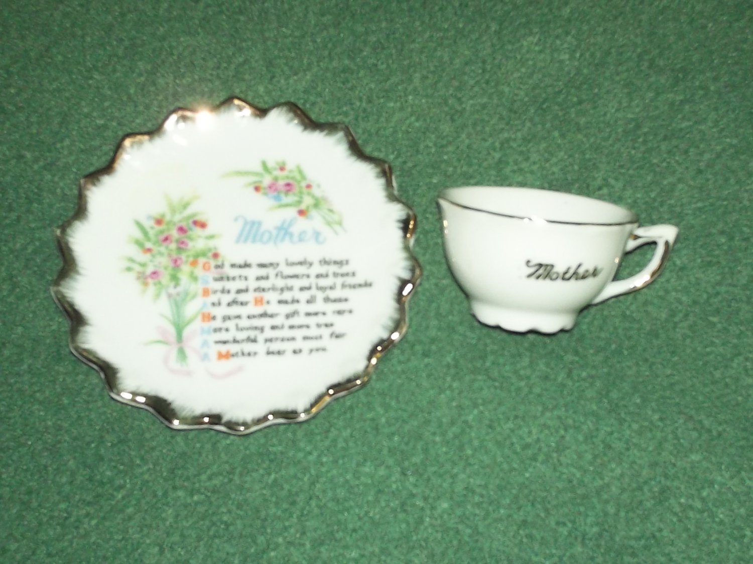 MOTHER CUP AND SAUCER VintageJAPANPOEM Mini