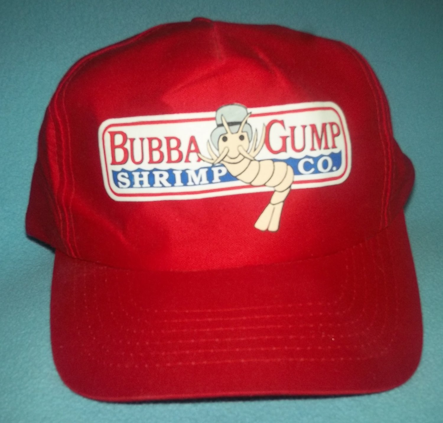 BUBBA GUMP SHRIMP CO. Baseball Cap Hat FORREST GUMP Adjustable Snapback RED