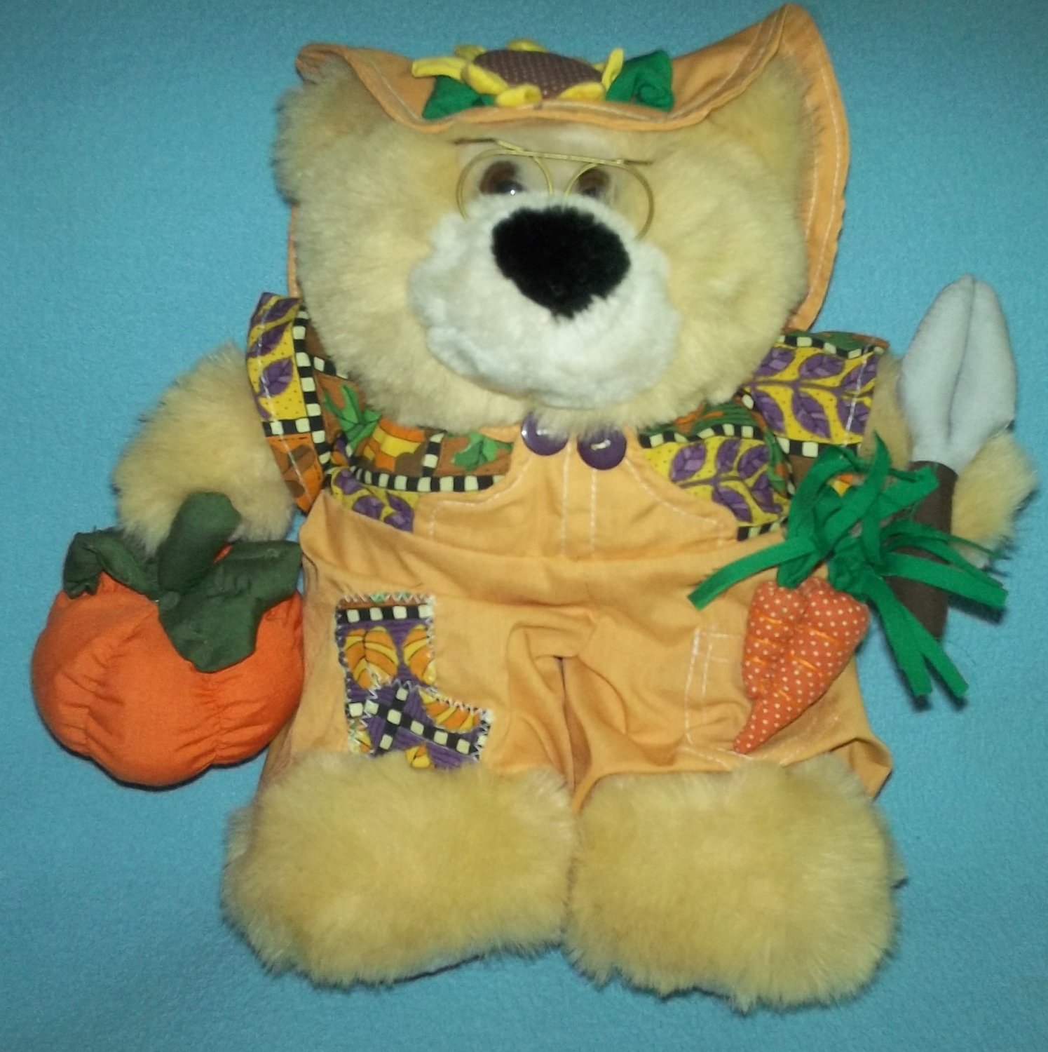 green orange teddy bear