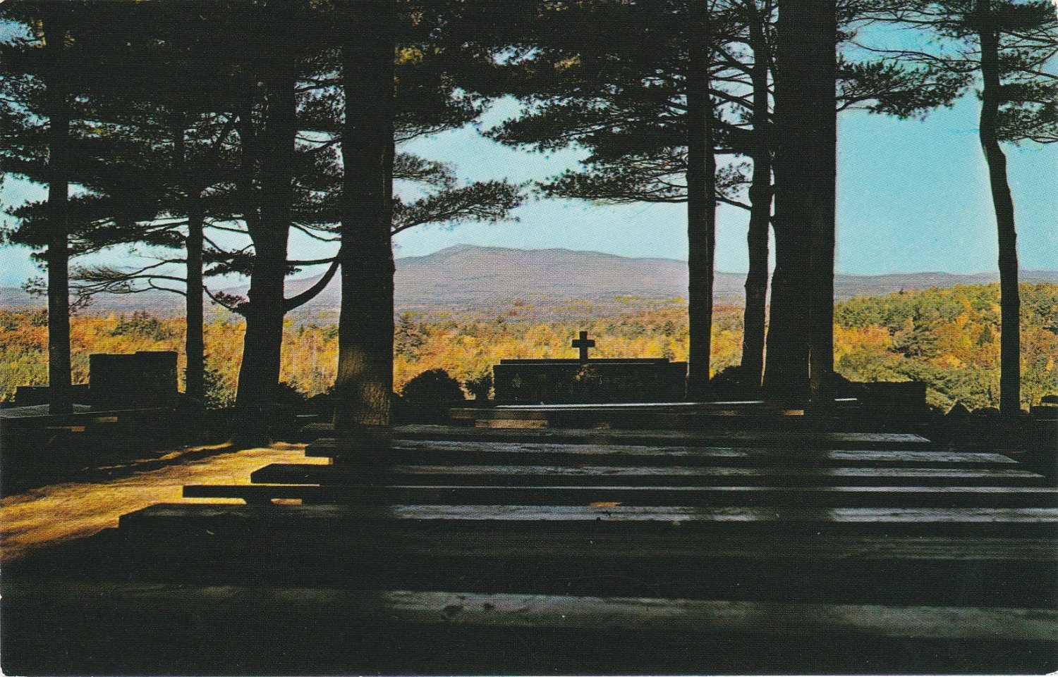 Vintage CATHEDRAL OF THE PINES, RINDGE NEW HAMPSHIRE Postcard Curteich