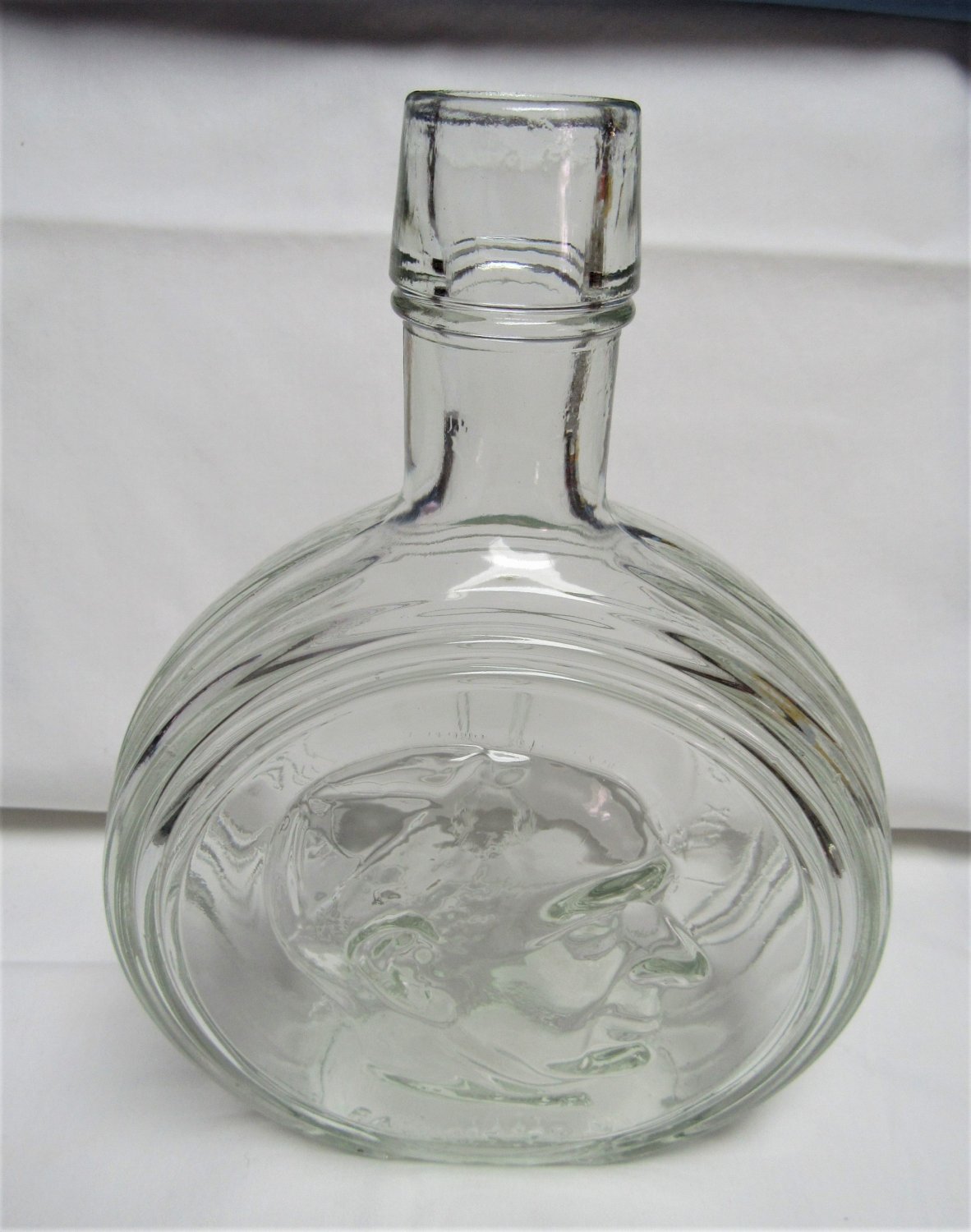 Vintage WHEATON BOTTLE Pope Paul VI Commemorative 1963-1978 Clear Glass
