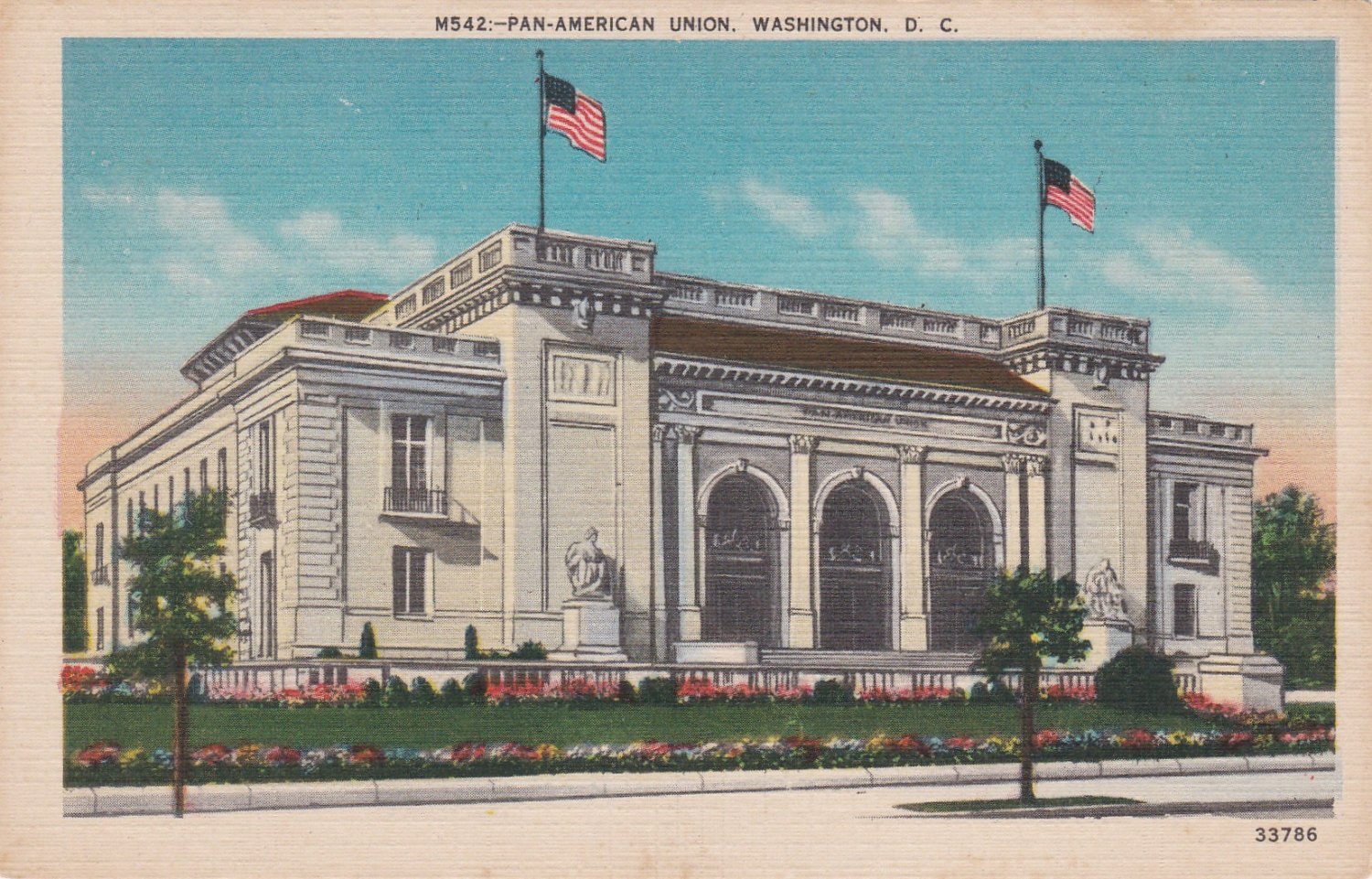 Vintage PAN-AMERICAN UNION WASHINGTON D.C. Postcard Color Linen