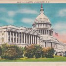 Vintage U.S. CAPITOL, WASHINGTON D.C. Postcard Linen Color Flag