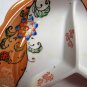 Vintage JAPAN LUSTER WARE 3 SECTION DIVIDED Tab DISH Red Mark MIJ Flowers LUSTREWARE