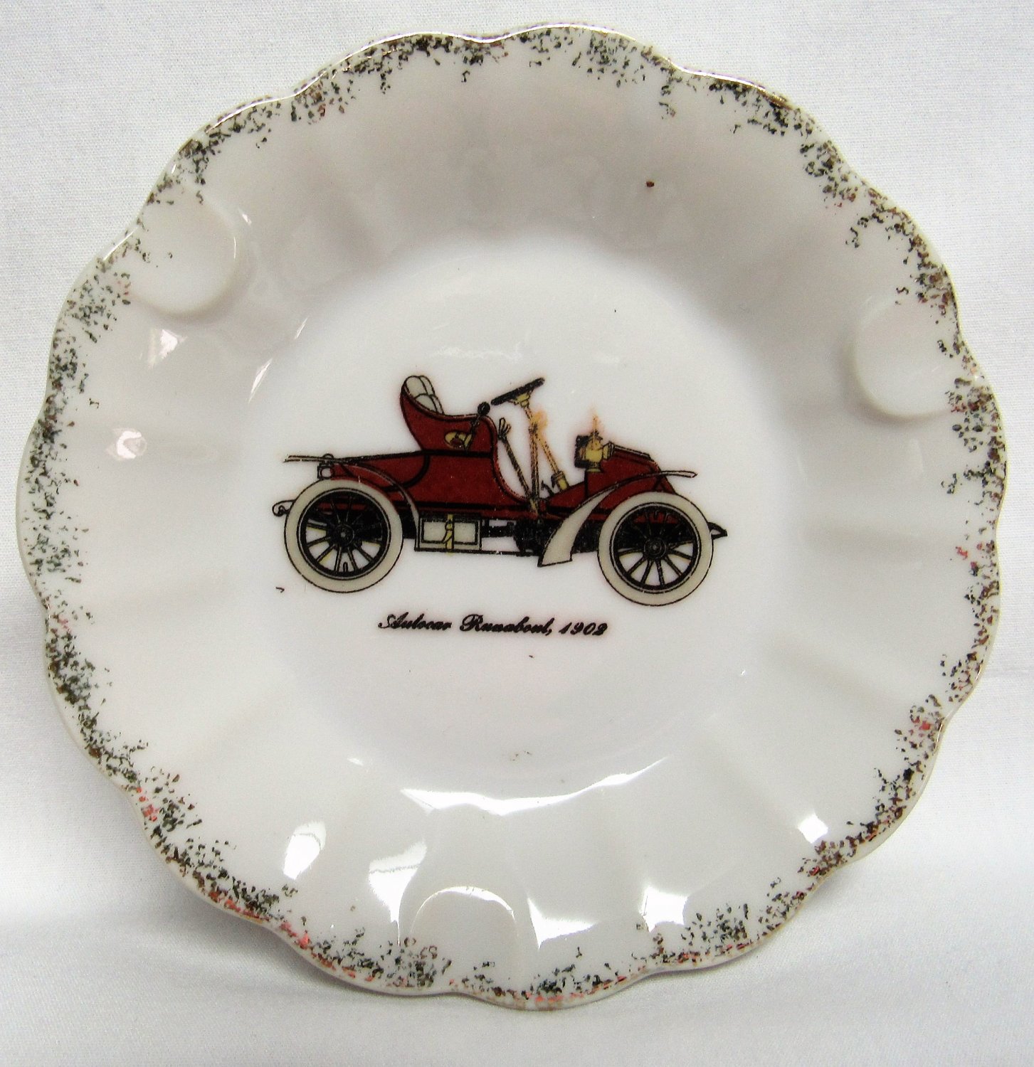 Vintage 1902 AUTOCAR ROUNDABOUT Car ASHTRAY Made in Japan  MIJ