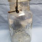 Vintage PRESTO GLASS TOP FRUIT JAR Round with Glass lid OWENS ILLINOIS GLASS CO. Clear Canning Jar