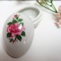 Vintage EGG SHAPE Porcelain Trinket Box Gold Trim SRG Japan Pink Rose Vanity Box