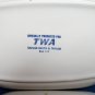 Vintage TAYLOR SMITH TAYLOR Pottery Dish Set of 4 TWA AIRLINE Sidekick 1st Class Airplane White