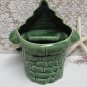 Vintage McCOY POTTERY Wishing You Well Green Planter 1950s Mid Century Pot