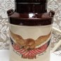 Vintage McCOY POTTERY Wooden Eagle Canister Cookie Jar SPIRT OF 76 Bicentennial Patriotic