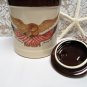 Vintage McCOY POTTERY Wooden Eagle Canister Cookie Jar SPIRT OF 76 Bicentennial Patriotic