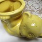 Vintage PLAYFUL BEAR Pottery Planter Yellow MORTON POTTERY 1950s Mid Century