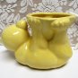 Vintage PLAYFUL BEAR Pottery Planter Yellow MORTON POTTERY 1950s Mid Century