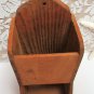 Vintage WOODEN Match Holder Hanging Primitive Country Farmhouse Kitchen MATCHBOX