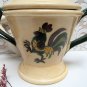 Vintage METLOX CALIFORNIA POTTERY POPPYTRAIL Roosters CREAMER SUGAR BOWL SET
