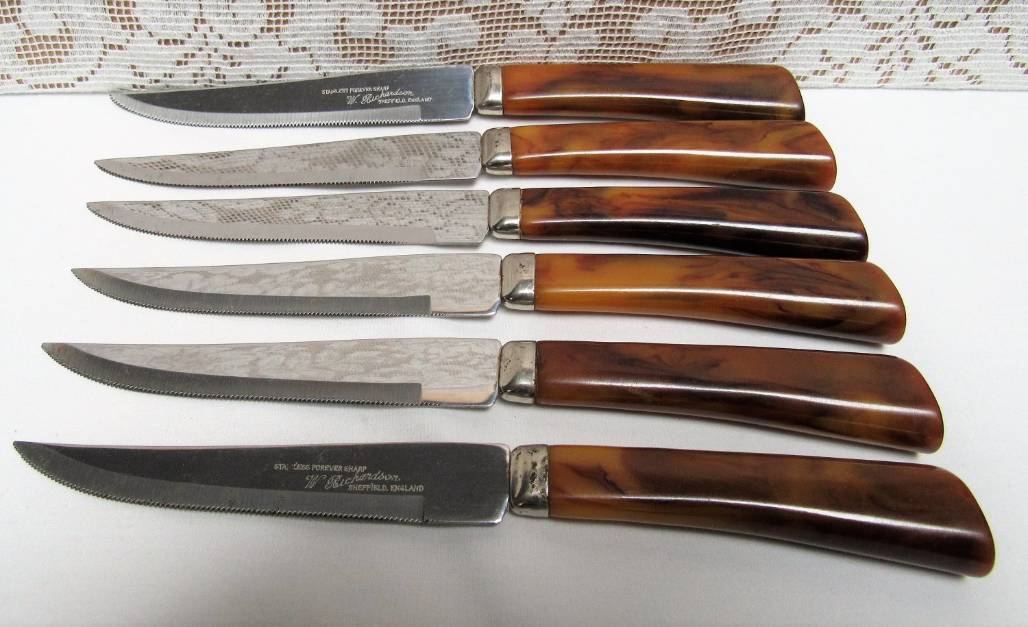 Vintage Bakelite Handle Knife Set of 19 Regent Sheffield Cutlery