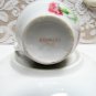 Vintage GERMANY LUSTREWARE Bone China CUP SAUCER SET Floral Hand-Painted