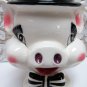Vintage Smiling PIG FACE BANK Black White Bow Tie Hat JAPAN Piggy Piggie