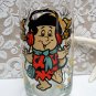 Vintage THE FLINTSTONES Cartoon Promo Glass Fred Freddy 1986 PIZZA HUT Hanna Barbera
